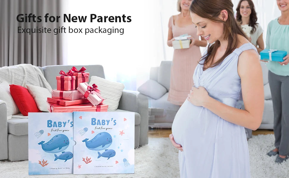 Baby Photo Album Books Personalized Memory Book Diy Scrapbook Baby Growth Journal Newborn Keepsake Album My First Year Boy Gift