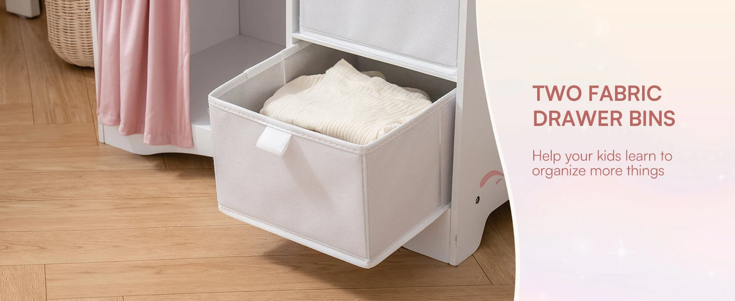 Doll Crib Wooden Toy Baby Crib with Storage Bedding Wooden Hooks Doll Crib Fits Dolls up to 21"