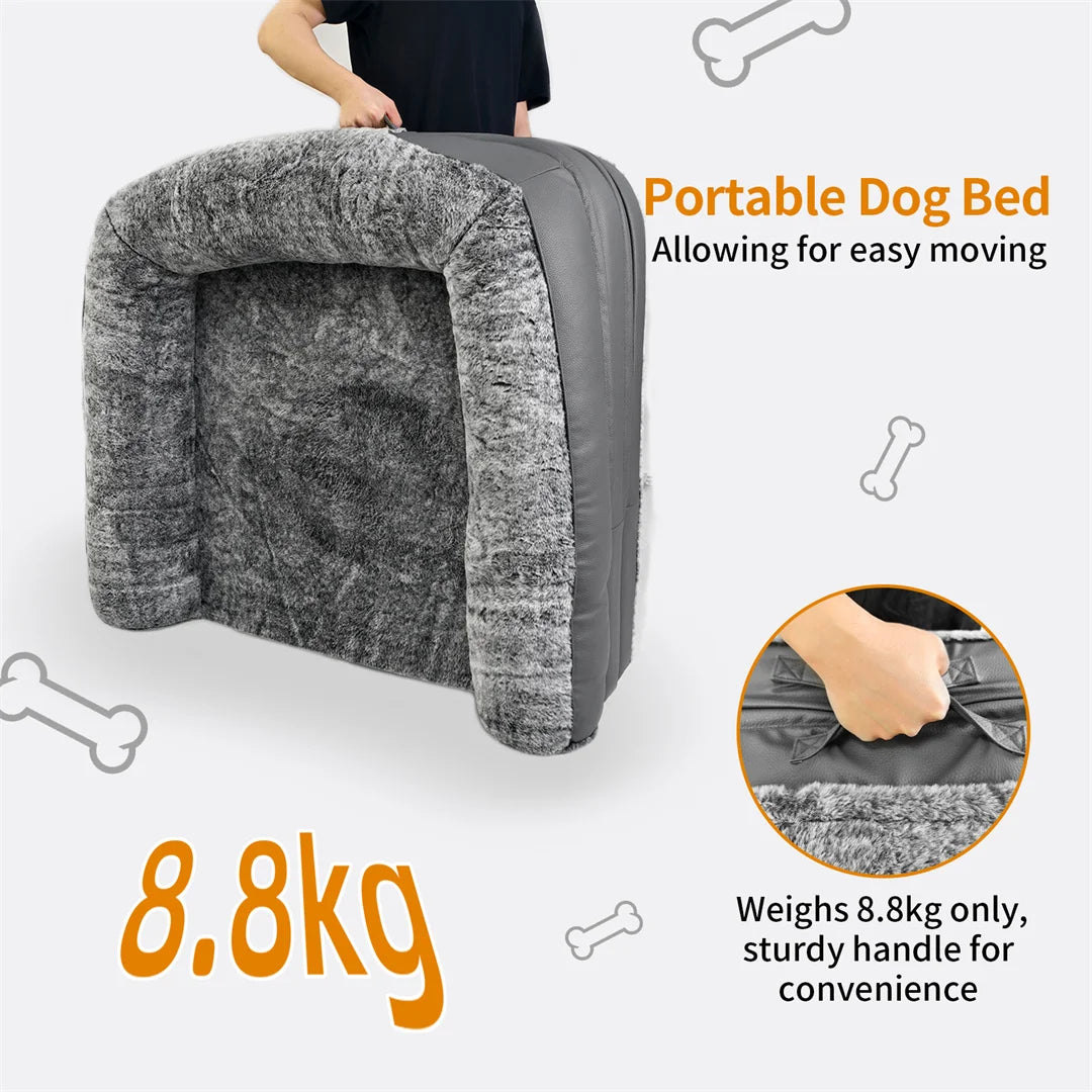180cm Long Human-Size Giant Dog Bed Foldable Calming Pet Dog Bed Plush Cover Orthopedic