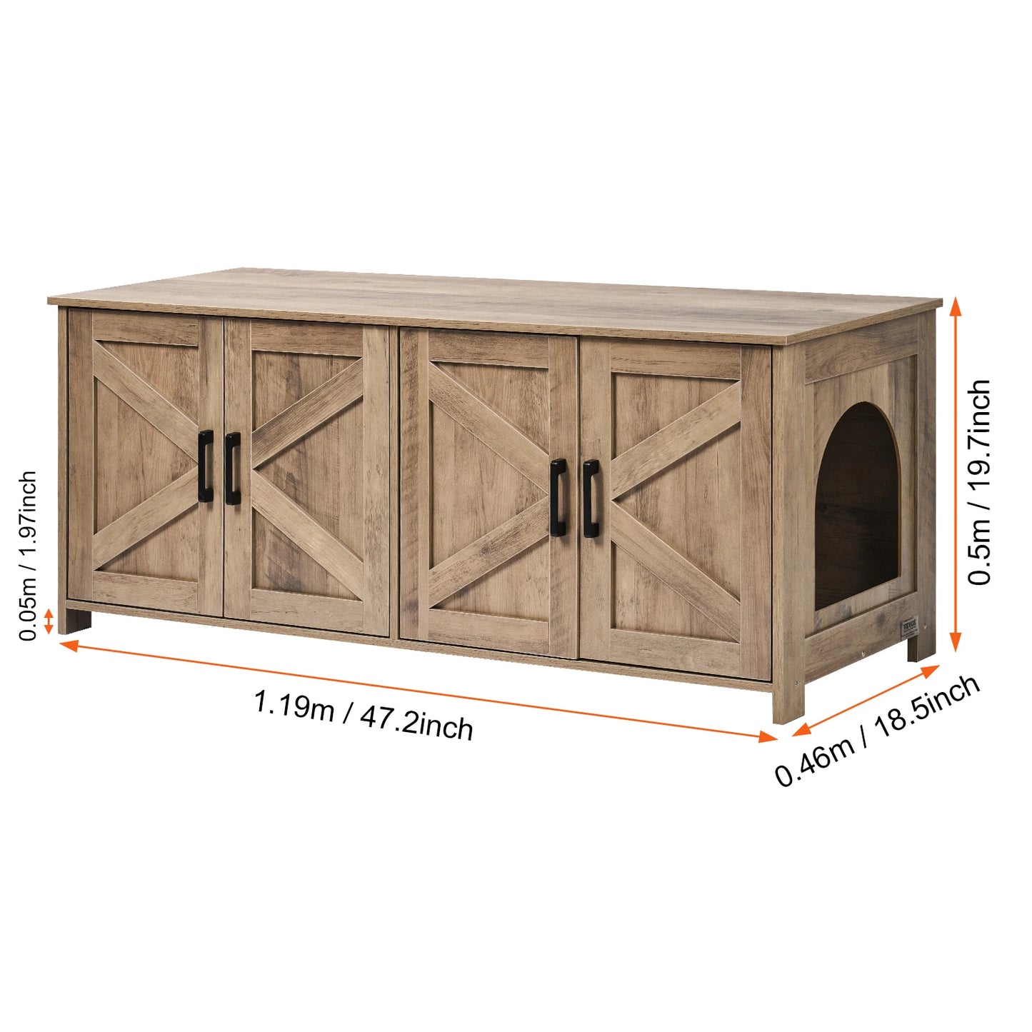 Cat Litter Box Enclosure for 2 Cats Litter Box Furniture Hidden Wooden Cat Box Cabinet Fit Most of Litter Box White